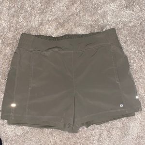 OLIVE GREEN ATHLETIC SHORTS!